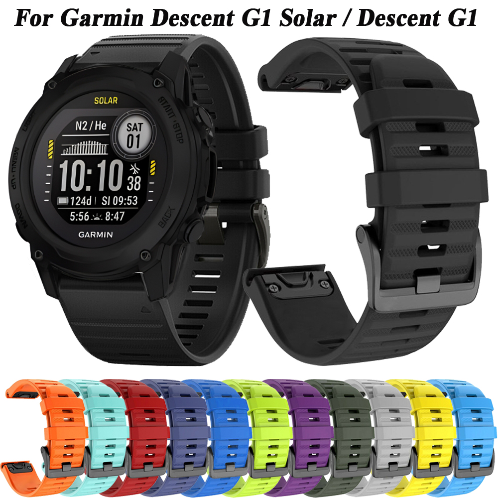 Smartwatch English - Tali olahraga silikon Quickfit untuk Garmin