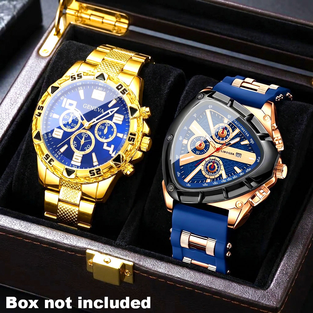Smartwatch Watches Birthday Gift For Men - 2Pcs Jam Tangan Pria Mewah Modis