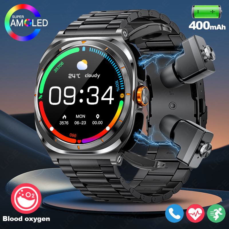 LIGE 2025 Jam Tangan Earphone  - Smartwatch Health Watches For Women ulasan dan harga