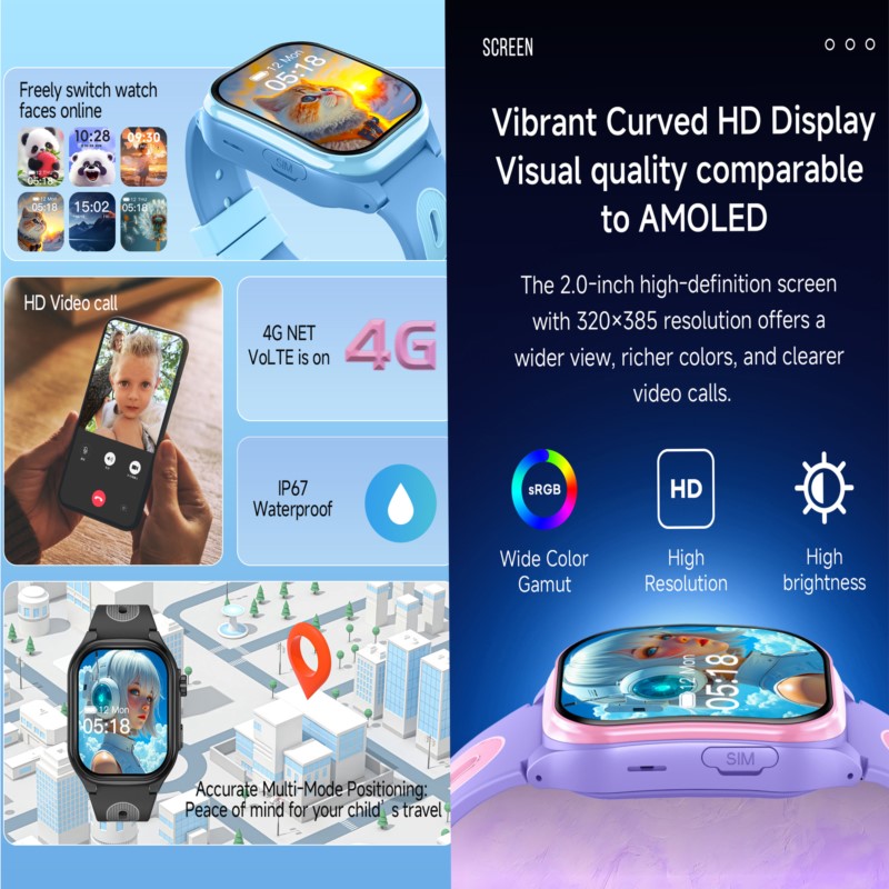 Jam Tangan Pintar Anak 4G deng - Smartwatch Digital Watches For Kids ulasan dan harga