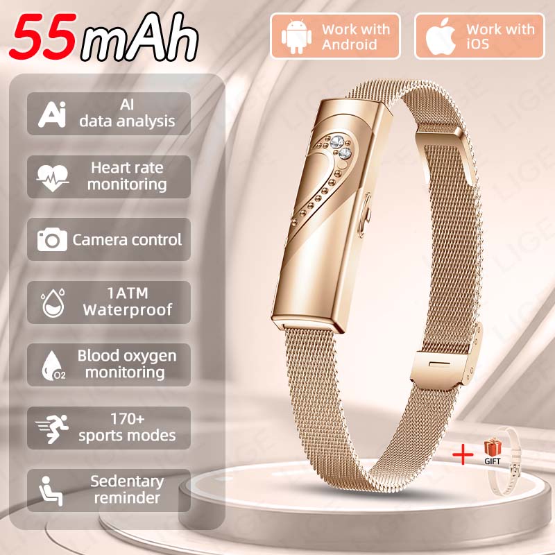 LIGE Gelang Pintar Pemantau De - Couple Watches Smartwatch ulasan dan harga