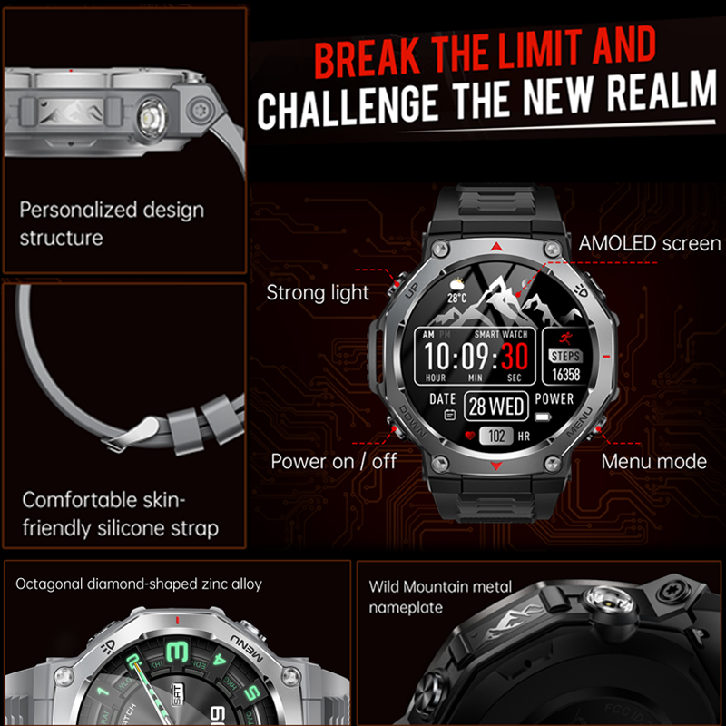 Jam Tangan Pintar Olahraga Lua - Smartwatch Watches For Men With Gps ulasan dan harga