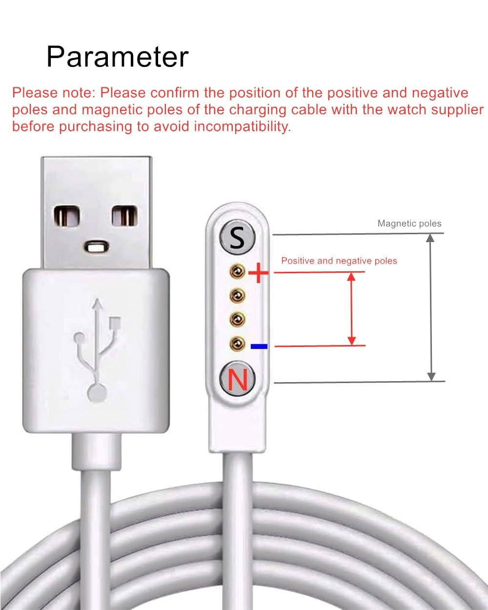 Kabel Pengisi Daya Magnetik, P - Smartwatch English ulasan dan harga