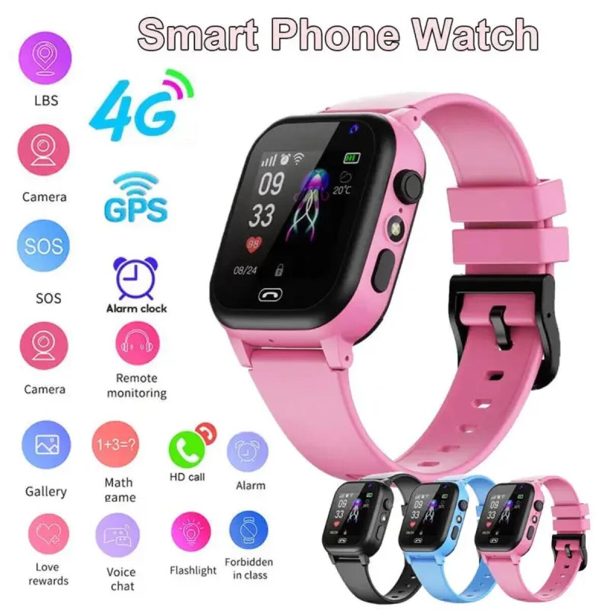 Jam Tangan Pintar Anak 4G Mult - Smartwatch Digital Watches For Kids ulasan dan harga