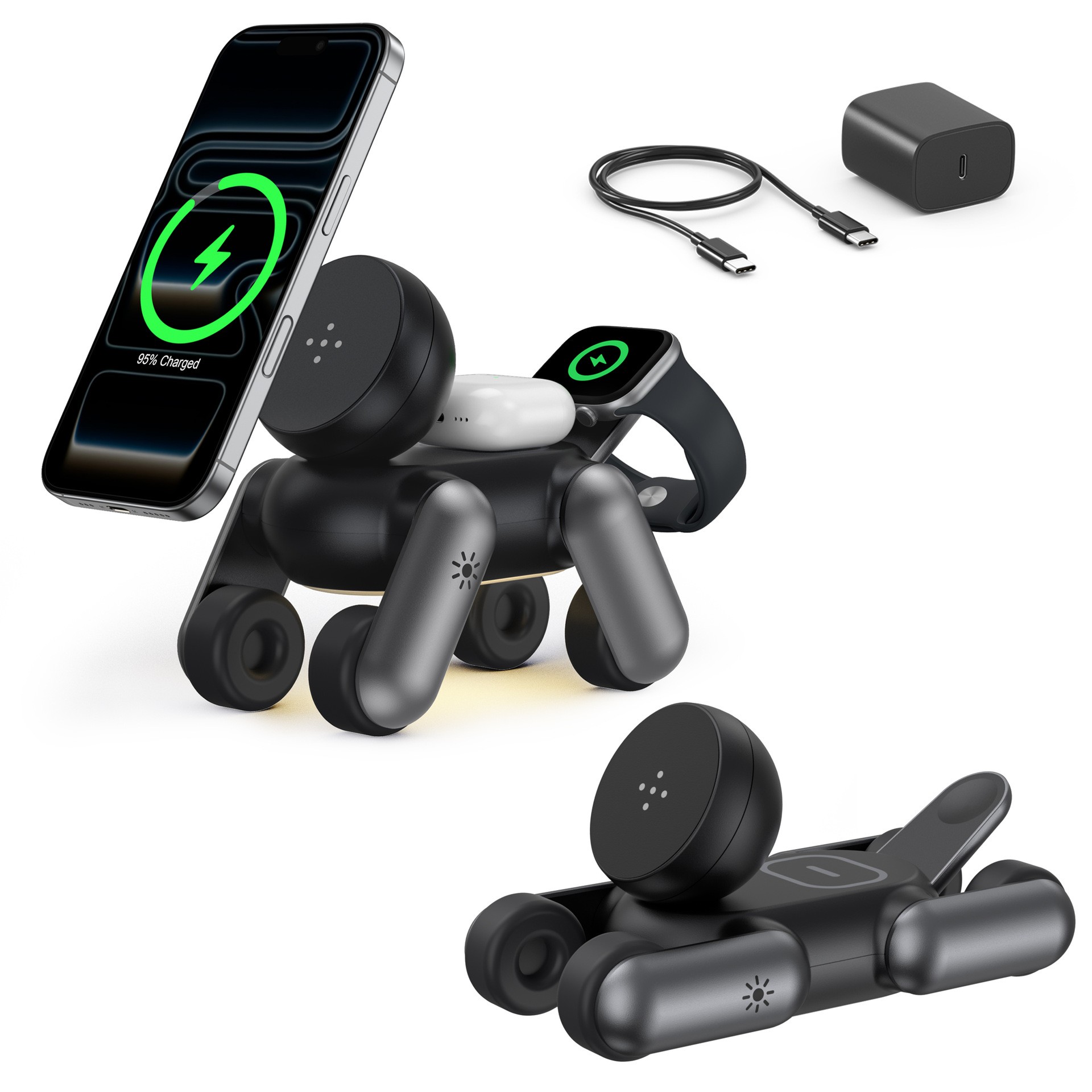 Pengisi Daya Nirkabel Magnetik - Smartwatch Phone Watches ulasan dan harga