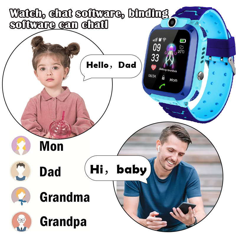 Jam Tangan Pintar Anak Q12B de - Smartwatch Watches Gift For Boys With Gps ulasan dan harga