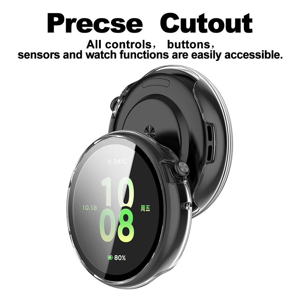 Casing PC + Pelindung Tempered - Smartwatch English ulasan dan harga