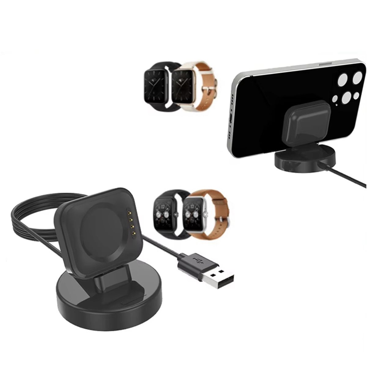 pembaruan. 2X Stasiun Pengisi  - Smartwatch Phone Watches ulasan dan harga