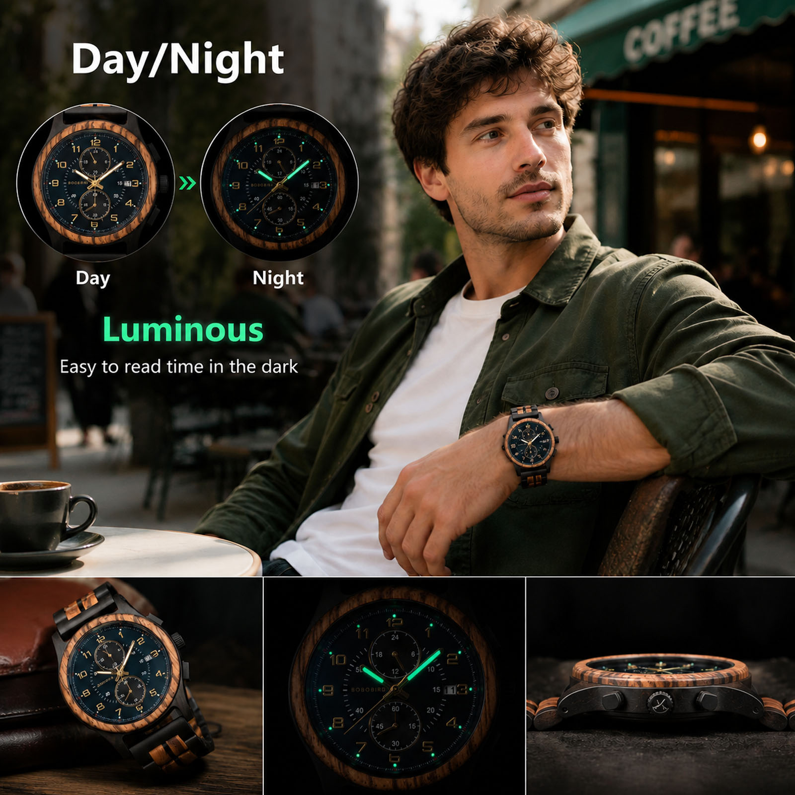 BOBO BIRD Jam Tangan Kronograf - Smartwatch Watches Birthday Gift For Men ulasan dan harga