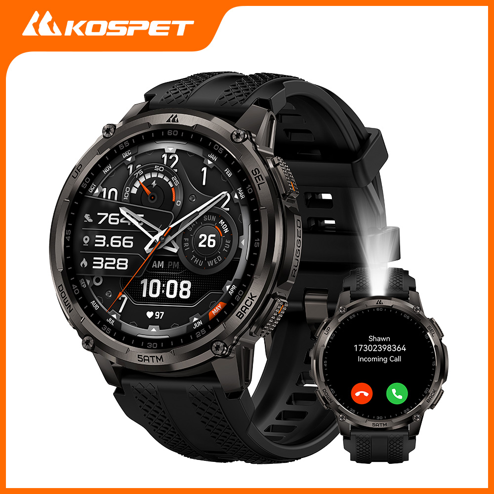 KOSPET TANK T4C Jam Tangan Pin - Smartwatch Watches For Men With Gps ulasan dan harga