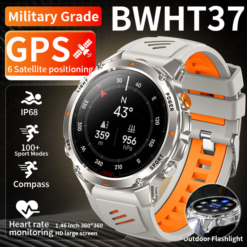 LIGE Jam Tangan Pintar GPS Tan - Smartwatch Watches For Men With Gps ulasan dan harga