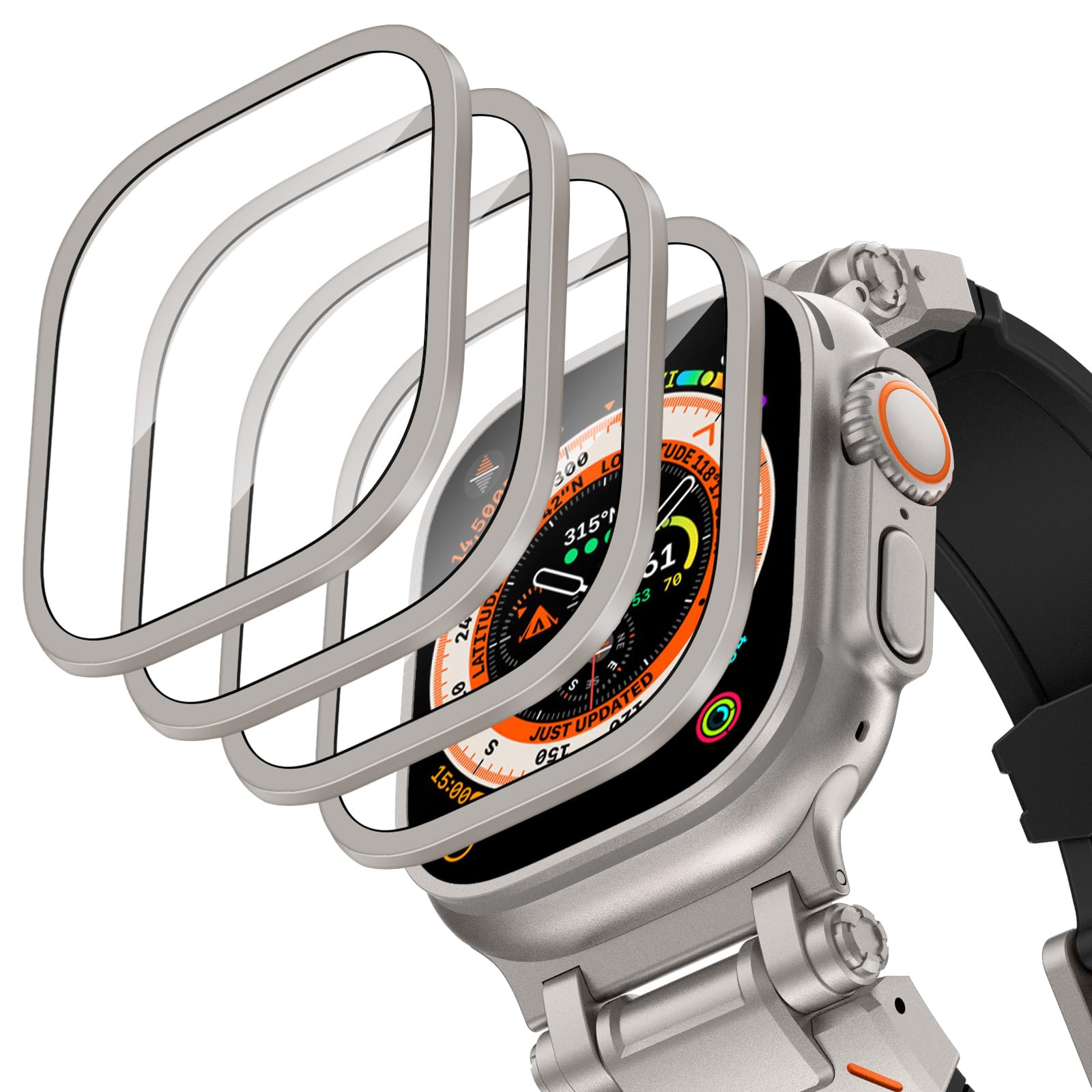 Casing Aloi Aluminium + Kaca T - Smartwatch Watches For Men ulasan dan harga