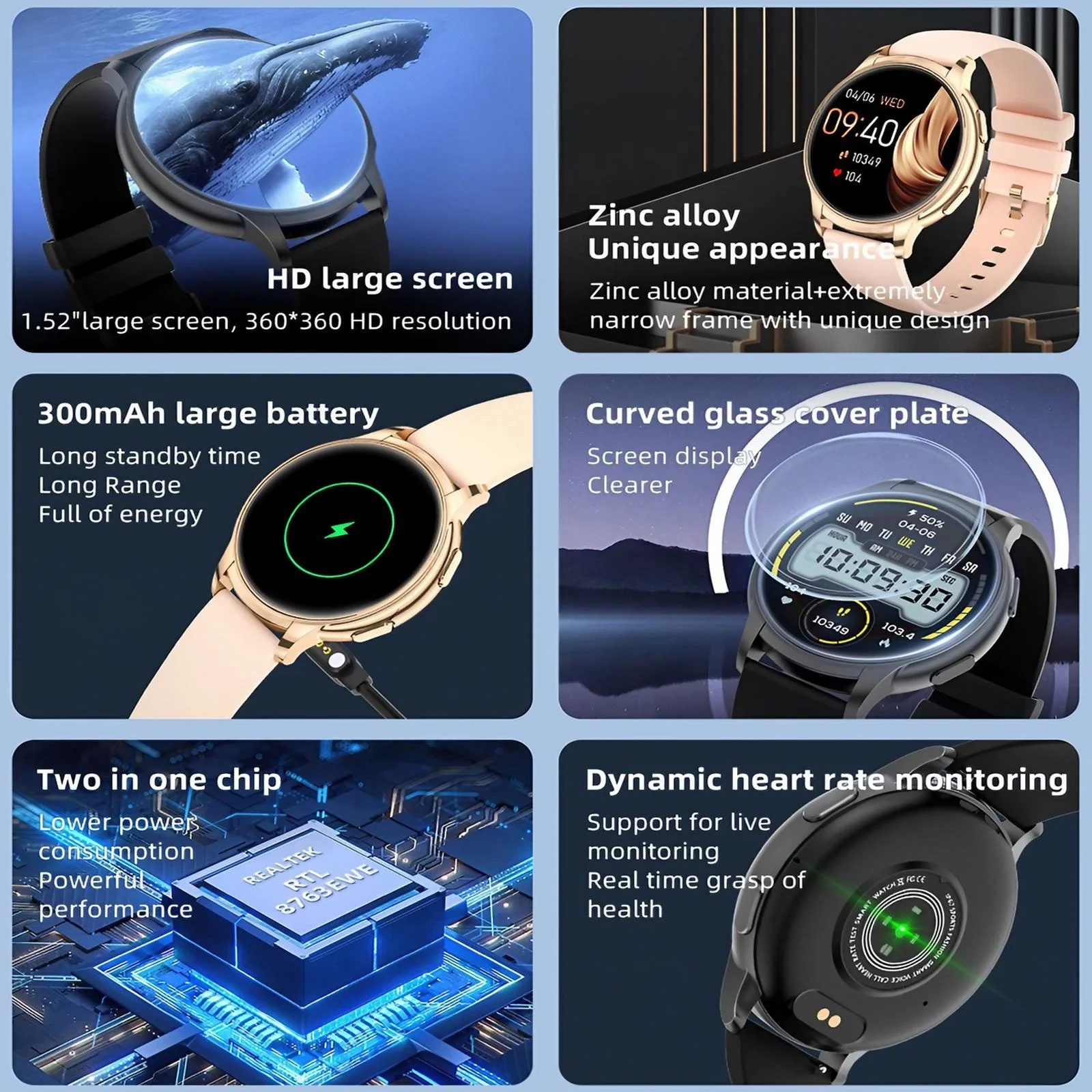 Jam Tangan Pintar Wanita Tahan - Smartwatch Digital Watches For Women ulasan dan harga