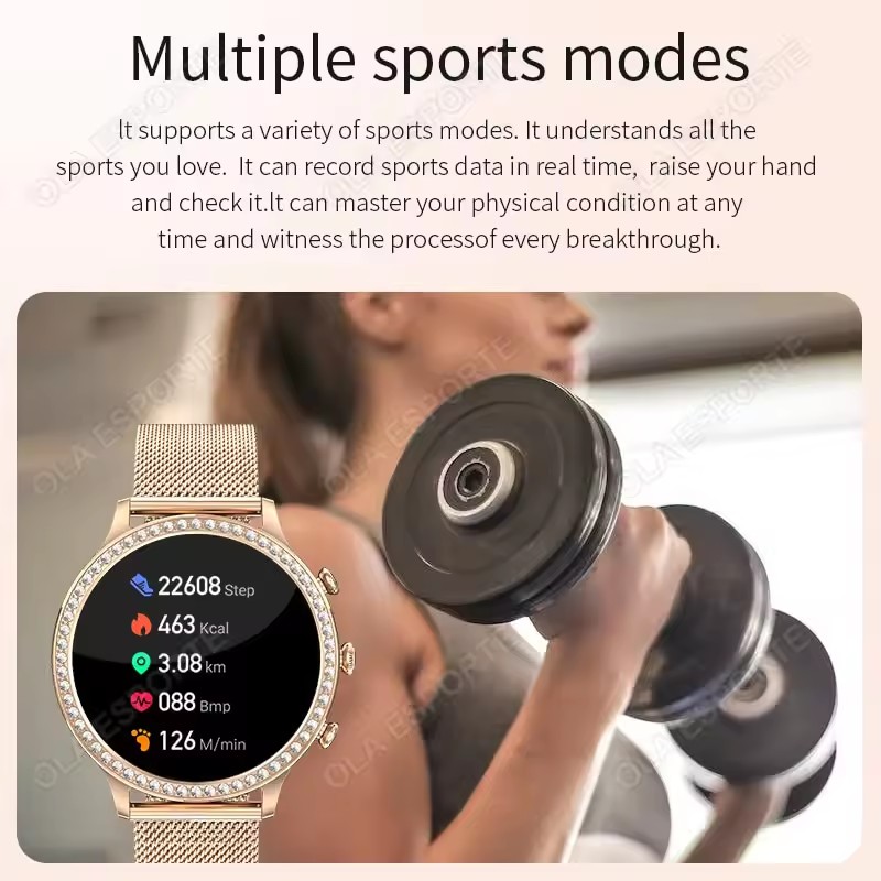 Jam Tangan Pintar Wanita Elega - Smartwatch Health Watches For Women ulasan dan harga
