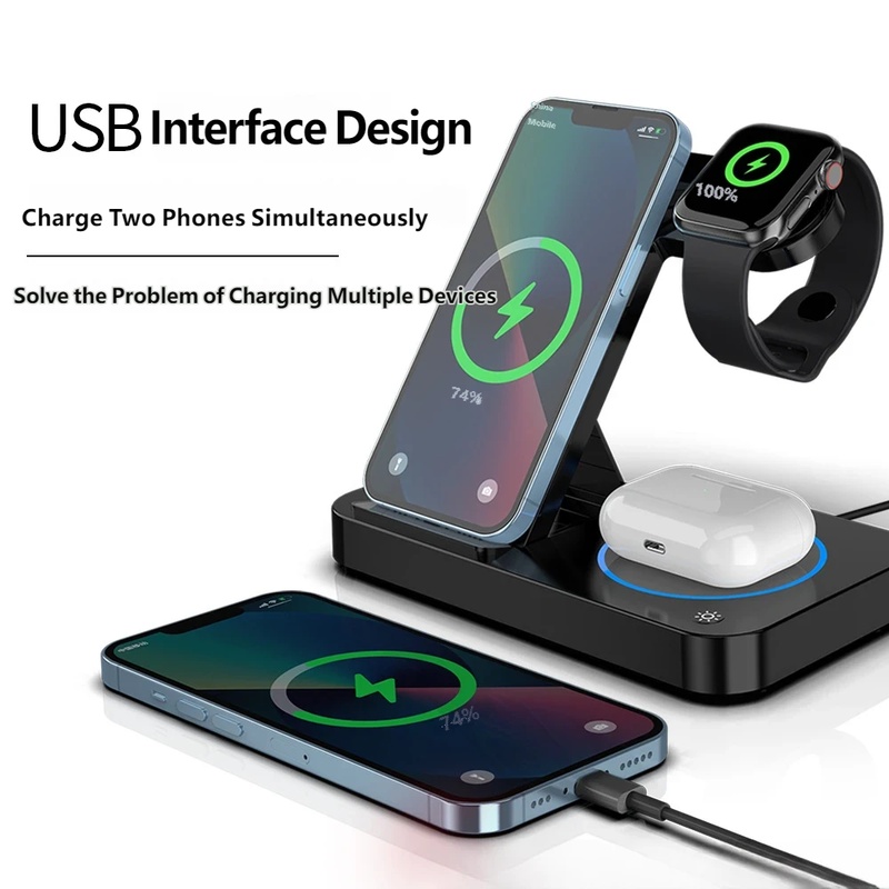 Stasiun Pengisi Daya Nirkabel  - Smartwatch Phone Watches ulasan dan harga